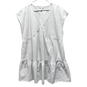2/$15 Time and Tru - Textured Light Blue & White Striped Dress